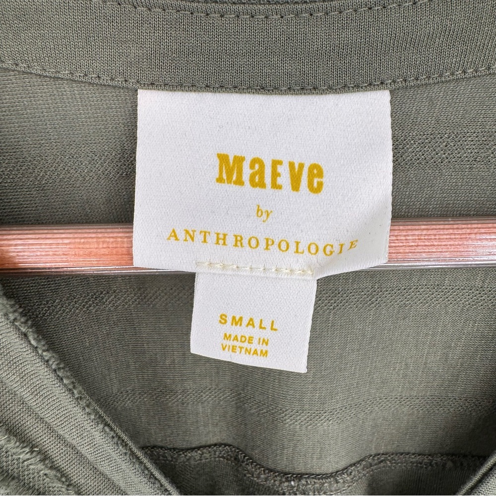 Anthropologie Maeve Audre Long Sleeve Textured Top Size Small Green - Picture 3 of 11